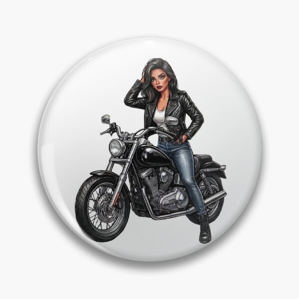 Item preview, Biker Girl Black Leather Jacket Motorcycle designed and sold by MaRCAStro.