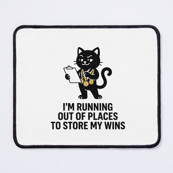 Item preview, Too Many Wins - Cat Design designed and sold by RunningWhiskers.