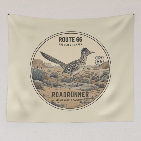Item preview, Greater Roadrunner Route 66 Wildlife Badge designed and sold by CalmCapy Co.