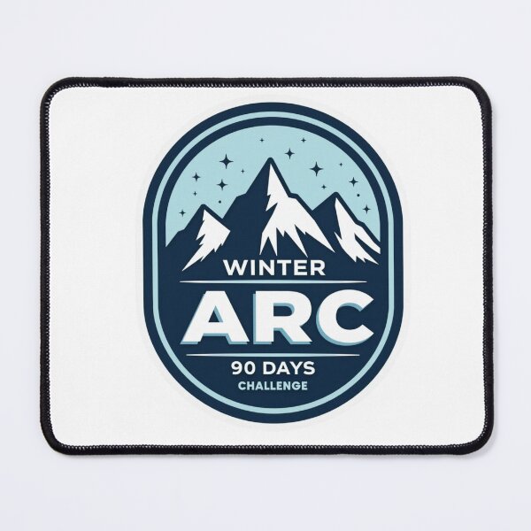 Item preview, Winter Arc Minimalist Mountain Habit Tracker Aesthetic designed and sold by joy-Moons.