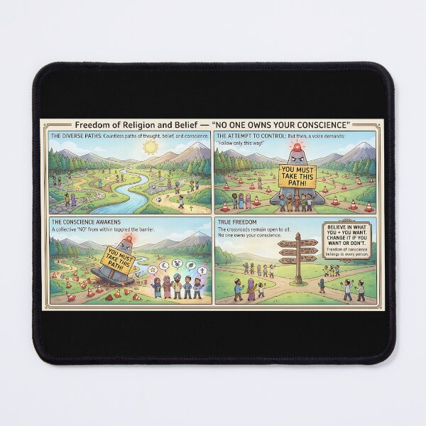 Item preview, Freedom of Conscience Comic – Four Paths, One Voice designed and sold by Mianku | Für das Leben.