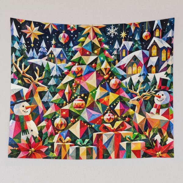 Item preview, Christmas geometric triangles designed and sold by designbywhacky.