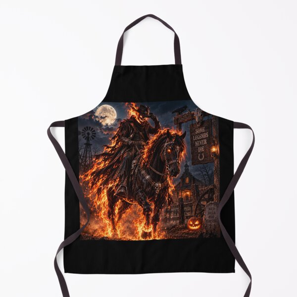 Item preview, Fiery Ghost Rider – Dark Western Halloween Horse designed and sold by  QuarterHorseArt by Just my Studio.