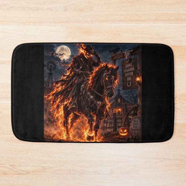 Item preview, Fiery Ghost Rider – Dark Western Halloween Horse designed and sold by  QuarterHorseArt by Just my Studio.