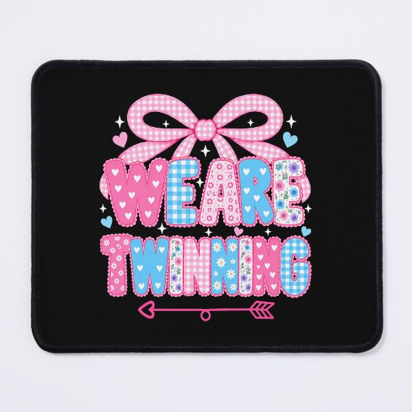 Item preview, We Are Twins Bow Heart Twin Day Celebration designed and sold by cerima.