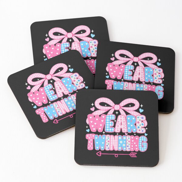 Item preview, We Are Twins Bow Heart Twin Day Celebration designed and sold by cerima.