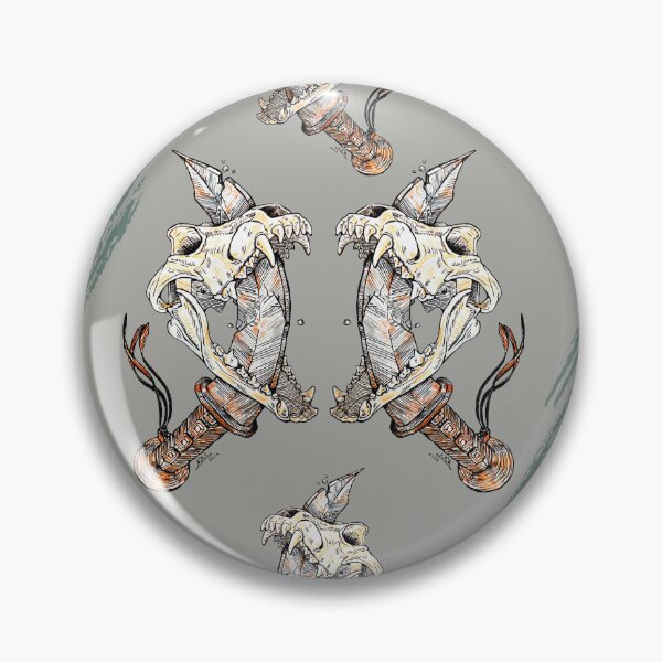 Item preview, Wolf skull and sword pattern designed and sold by Konopikyu.