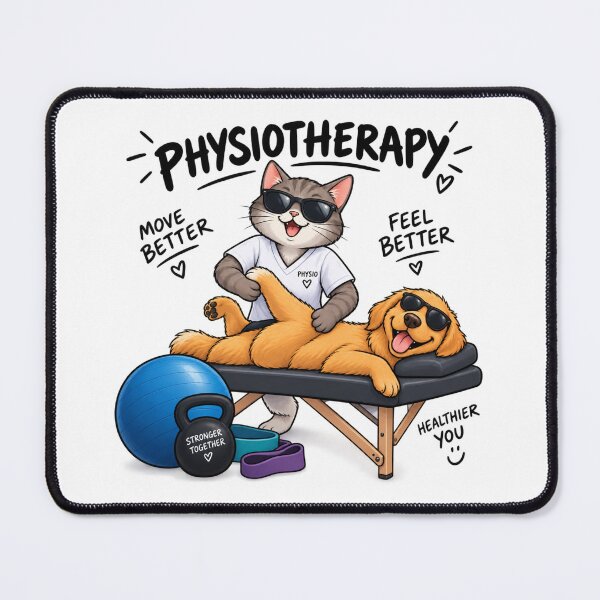 Item preview, Funny physiotherapy cats and dogs designed and sold by DawBis92.