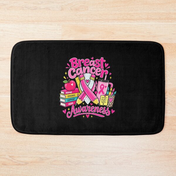 Item preview, Breast Cancer Awareness Pink Ribbon Teacher Support Message designed and sold by cerima.
