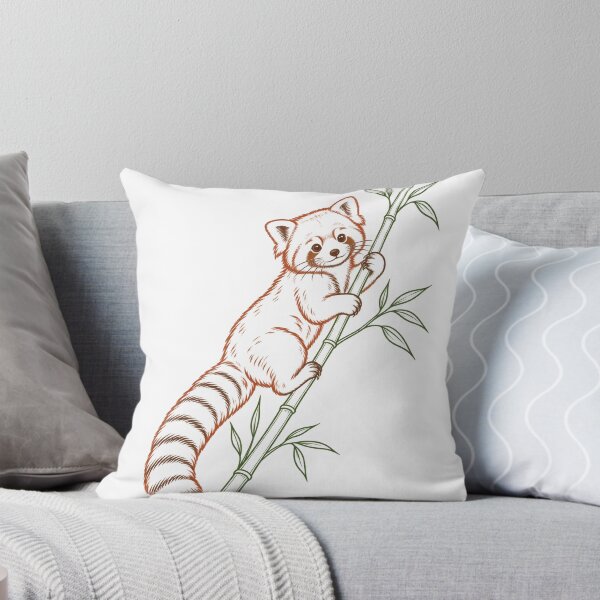 Item preview, Red Panda Climbing Bamboo designed and sold by Doodle Souq.
