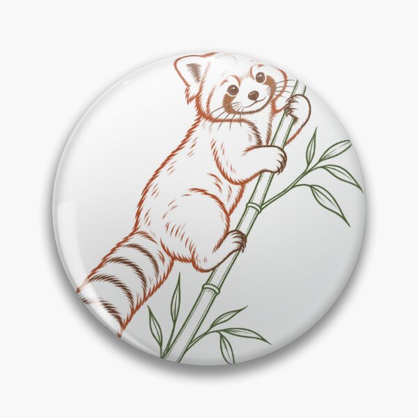 Item preview, Red Panda Climbing Bamboo designed and sold by Doodle Souq.