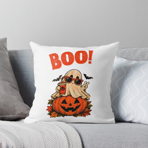 Item preview, Cute Ghost Boo Pumpkin Retro Halloween Vintage Graphic designed and sold by Thegoldenline.