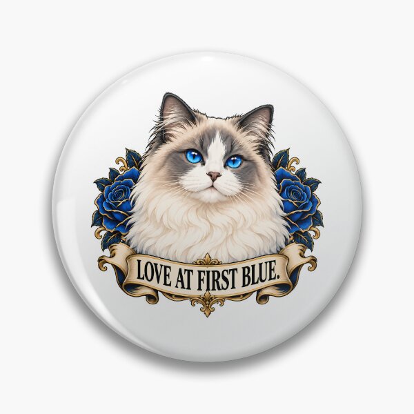 Item preview, Ragdoll Cat Blue Eyes Roses designed and sold by Old's Cool Cat Studio.