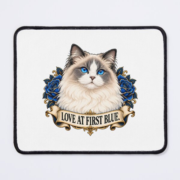 Item preview, Ragdoll Cat Blue Eyes Roses designed and sold by Old's Cool Cat Studio.