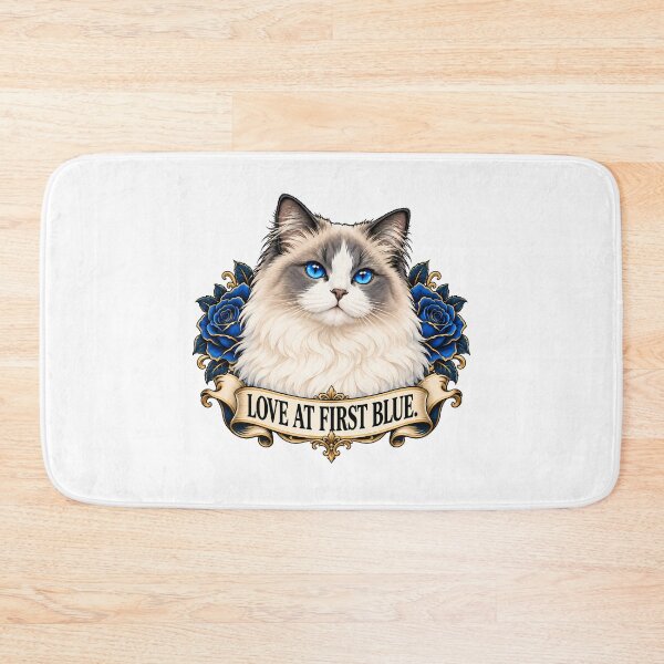 Item preview, Ragdoll Cat Blue Eyes Roses designed and sold by Old's Cool Cat Studio.
