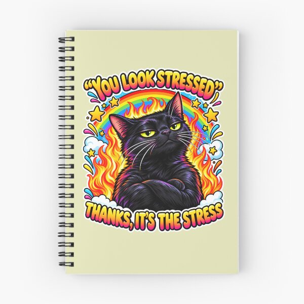 Item preview, Funny Black Kitty | Stressed Cat Humor | Sarcastic Cat designed and sold by Aesthetic-Avenue.