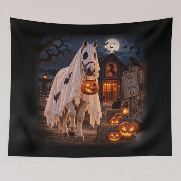 Item preview, Ghost Horse – Western Halloween Trick or Treat designed and sold by QuarterHorseArt by Just my Studio.