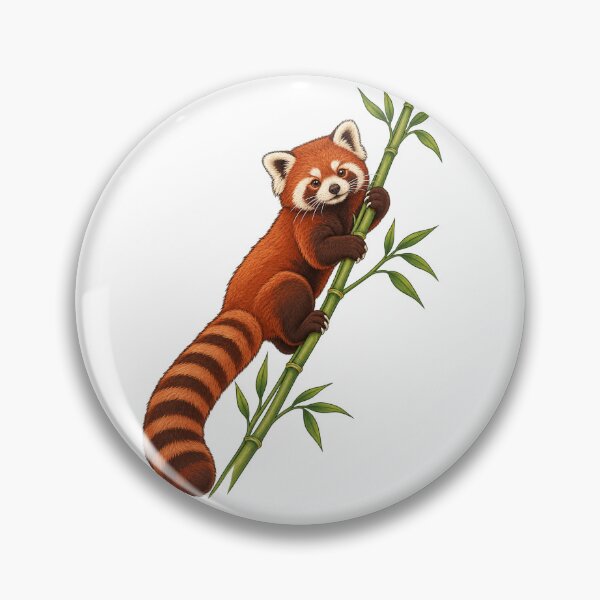 Item preview, Red Panda Climbing Bamboo designed and sold by Doodle Souq.