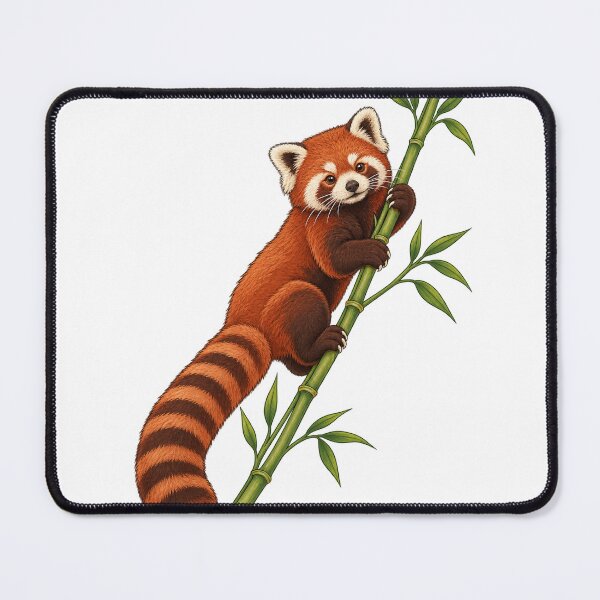 Item preview, Red Panda Climbing Bamboo designed and sold by Doodle Souq.