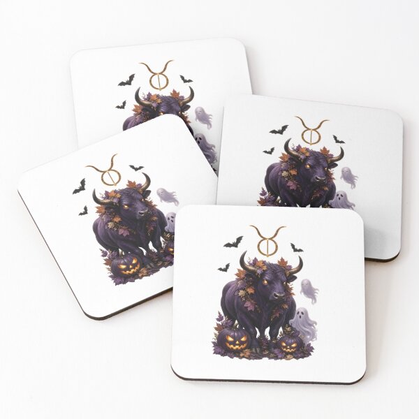 Item preview, Taurus Halloween Mystic Bull Ghosts designed and sold by Zodiac Celestial Art.