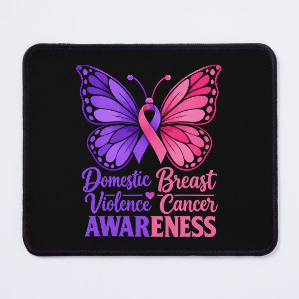 Item preview, Domestic Violence Breast Cancer Awareness Butterfly Ribbon designed and sold by OddPopARt.