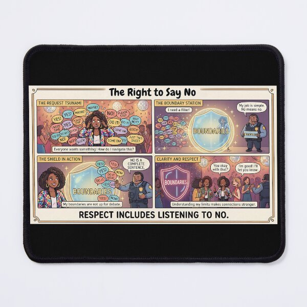 Item preview, "The Right to Say No – A Comic About Boundaries and Respect" designed and sold by Mianku | Für das Leben.
