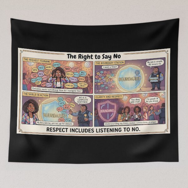 Item preview, "The Right to Say No – A Comic About Boundaries and Respect" designed and sold by Mianku | Für das Leben.