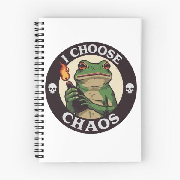 Item preview, I Choose Chaos Funny Frog Molotov Cocktail Badge Art designed and sold by AtomaïLuna.