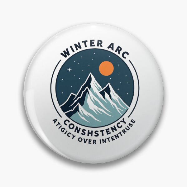 Item preview, Winter Arc Consistency Mountain Crest Badge Outdoor designed and sold by joy-Moons.