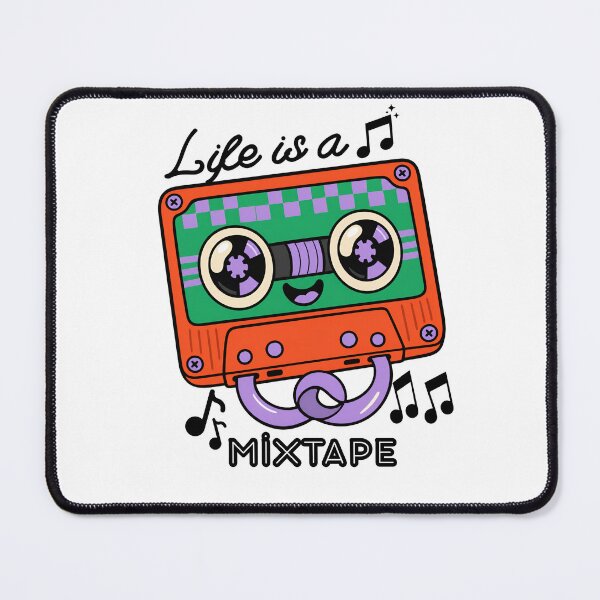 Item preview, Life is a Mixtape Retro Cassette Music Design designed and sold by MaybeeShirts.
