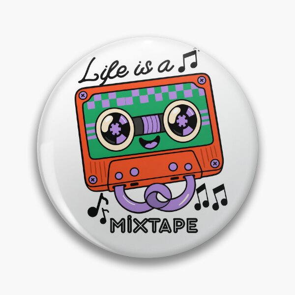 Item preview, Life is a Mixtape Retro Cassette Music Design designed and sold by MaybeeShirts.