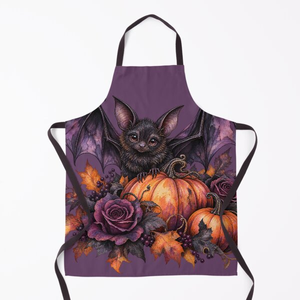 Item preview, Gothic Halloween Bat with Pumpkins and Purple Roses designed and sold by blankTeeShirt.