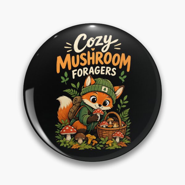 Item preview, Cozy Mushroom Forager Fox Mushroom Hunting Cottagecore designed and sold by DeliqBrands.