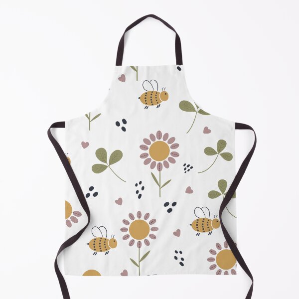 Item preview, Cute Honeybee Daisy Flower Clover Seamless Pattern Graphic designed and sold by DiNata.