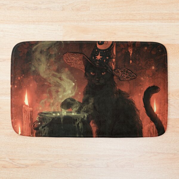 Item preview, Whimsigoth Black Cat Witch Poison Potion Moon Art designed and sold by GrinGalore.