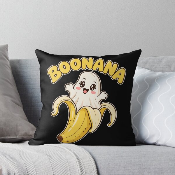 Item preview, Boonana Kawaii Smiling Banana Ghost Sweet Autumn Food artwork designed and sold by adiencarteras.