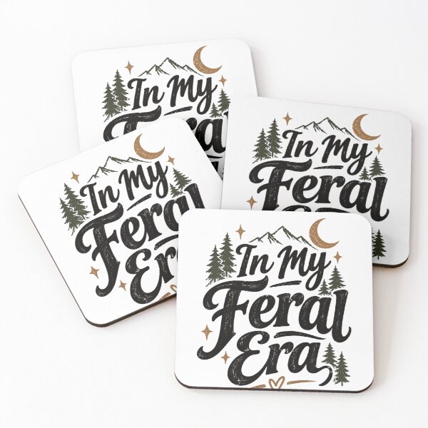 Item preview, In My Feral Era — Woodland Moon Lettering designed and sold by FitEnvy.