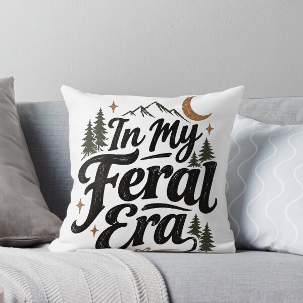 Item preview, In My Feral Era — Woodland Moon Lettering designed and sold by FitEnvy.