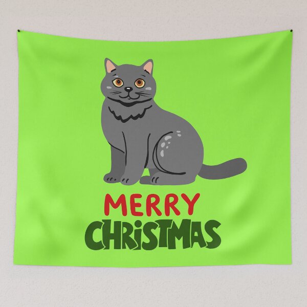 Item preview, Cute British Shorthair Merry Christmas Holiday Art designed and sold by stormk10.