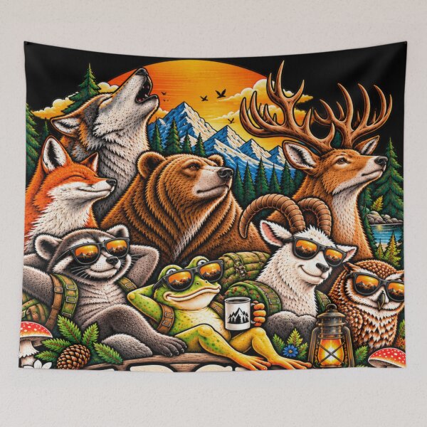 Item preview, Wild Crew Zero Clue – Funny Outdoor Adventure Animals designed and sold by JanRizz.