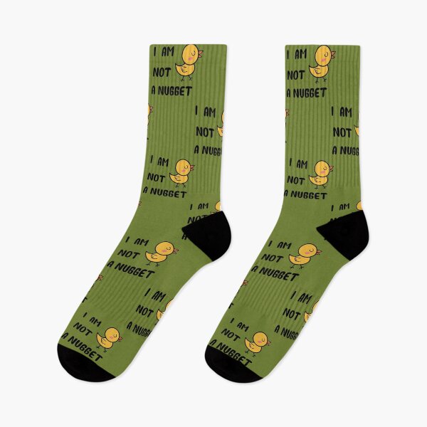 Aperçu de l'œuvre Je ne suis pas une pépite avec un mignon petit poussin jaune. créée et vendue par Sock Garden.