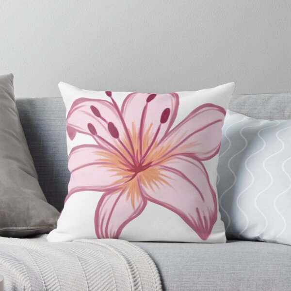 Item preview, Soft Pink Stargazer Lily Flower Illustration designed and sold by DesignByUmza.