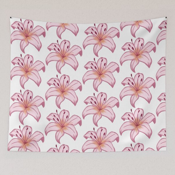Item preview, Soft Pink Stargazer Lily Flower Illustration designed and sold by DesignByUmza.