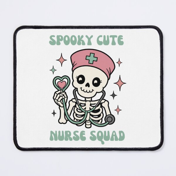 Item preview, Spooky Cute Nurse Squad Skeleton Stethoscope Halloween Sticker Art designed and sold by wildsilencee.