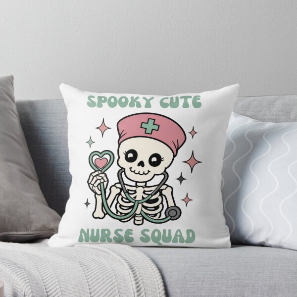 Item preview, Spooky Cute Nurse Squad Skeleton Stethoscope Halloween Sticker Art designed and sold by wildsilencee.