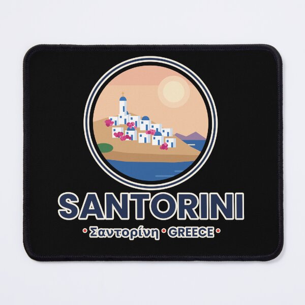 Item preview, Santorini Greece Blue Dome Cycladic Travel Badge designed and sold by jaissaurabh.