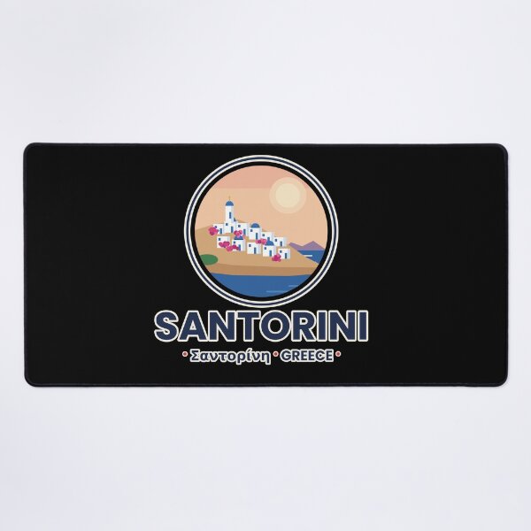 Item preview, Santorini Greece Blue Dome Cycladic Travel Badge designed and sold by jaissaurabh.