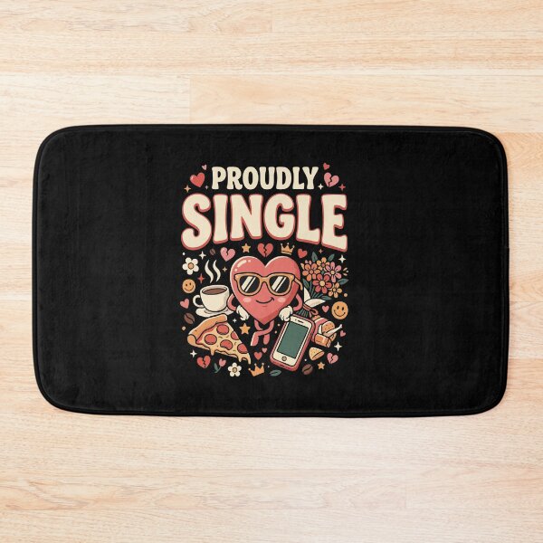 Item preview, Funny Single Life ”Proudly Single” Dating Humor Gift for Singles designed and sold by AmeliaShirts.