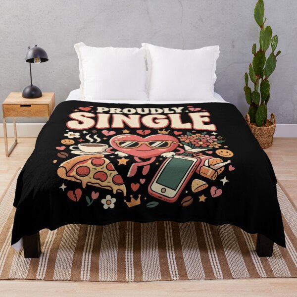 Item preview, Funny Single Life ”Proudly Single” Dating Humor Gift for Singles designed and sold by AmeliaShirts.
