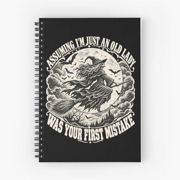 Item preview, Assuming Im An Old Lady Witch Flying Broomstick Artwork designed and sold by adiencarteras.